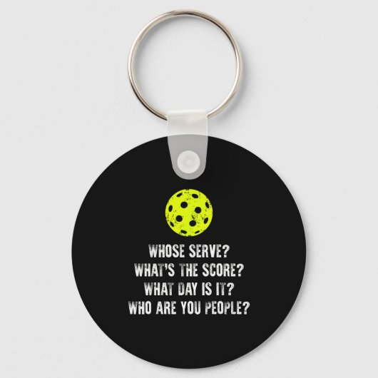 Pickleball wiens opslag wat is score pickle bal sleutelhanger (Voorkant)
