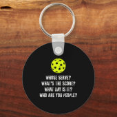 Pickleball wiens opslag wat is score pickle bal sleutelhanger (Voorkant)