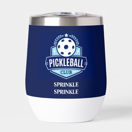 Pickleball Wine Tumbler (Voorkant)