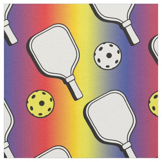 Pickleball - wit op het verloop, gemengde kleuren stof (Close Up)