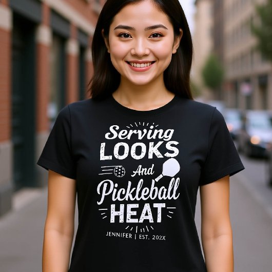 Pickleball Witte Tekst Grappig Cadeau Gepersonalis T-shirt