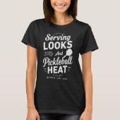 Pickleball Witte Tekst Grappig Cadeau Gepersonalis T-shirt (Voorkant)