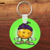 Pickleball Wizard Sleutelhanger (Voorkant)