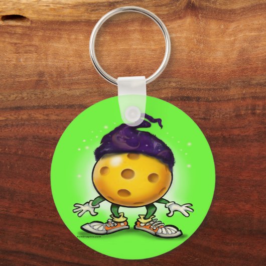 Pickleball Wizard Sleutelhanger (Voorkant)