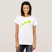 Pickleball Woman's T-shirt White (Voorkant volledig)