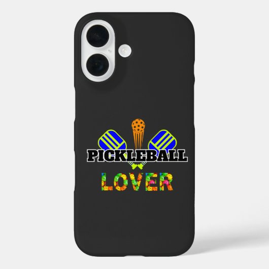 Pickleball Word Crossed Paddles Ball Lover Design Case-Mate iPhone Case (Achterkant)