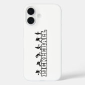 Pickleball Word Player Silhouetten Sport Actie Case-Mate iPhone Case (Achterkant)