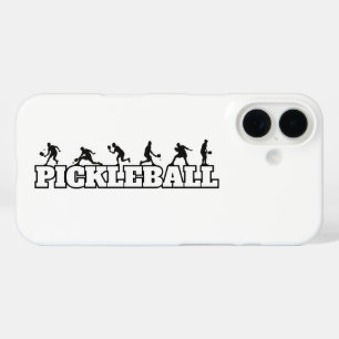 Pickleball Word Player Silhouetten Sport Actie iPhone 16 Hoesje