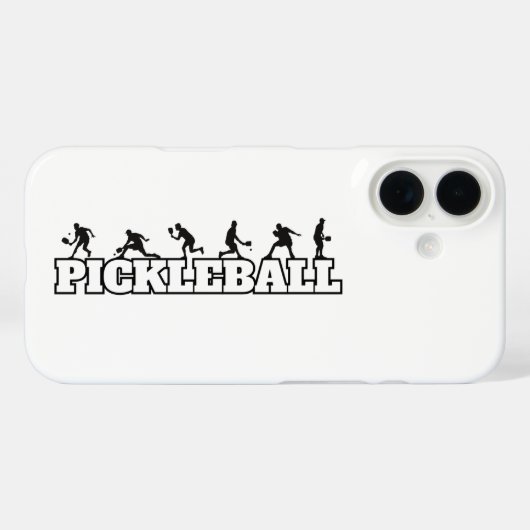 Pickleball Word Player Silhouetten Sport Actie Case-Mate iPhone Case (Achterkant (horizontaal))