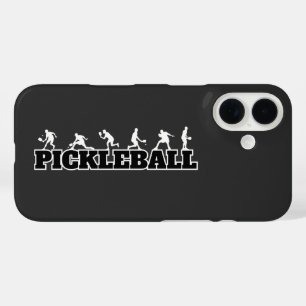 Pickleball Word Player Silhouetten Sport Actie iPhone 16 Hoesje