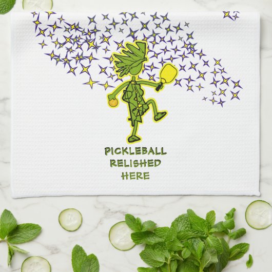 Pickleball wordt hier in keukenhanddoeken gehouden (Gevouwen)