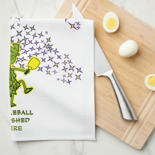 Pickleball wordt hier in keukenhanddoeken gehouden (Quarter Fold)