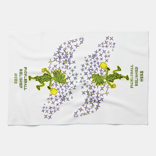 Pickleball wordt hier in keukenhanddoeken gehouden (Horizontaal)