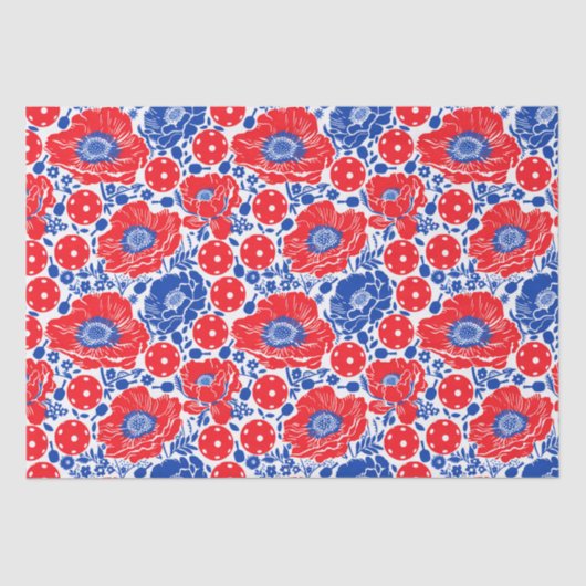 Pickleball Wrap & Roll Tissuepapier (Voorkant)