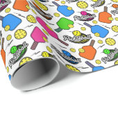 Pickleball Wrapping Paper Cadeaupapier (Rol Hoek)