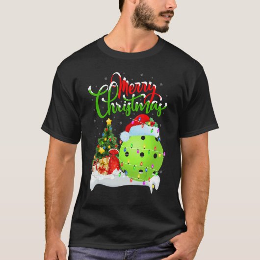 Pickleball   Xmas Decorations Santa Pickleball Chr T-shirt (Voorkant)