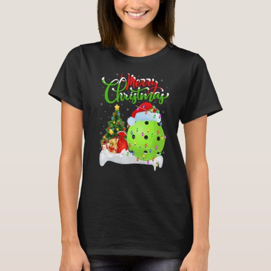 Pickleball Xmas Decorations Santa Pickleball Chri T-shirt (Voorkant)