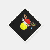 Pickleball Xmas Gift Reindeer Santa Hat Pickleball Servet (Hoek)