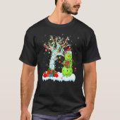 Pickleball Xmas Tree Lighting Snowman Pickleball C T-shirt (Voorkant)