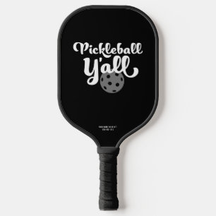 Pickleball Y helemaal grappig zwart en wit uniek Paddle