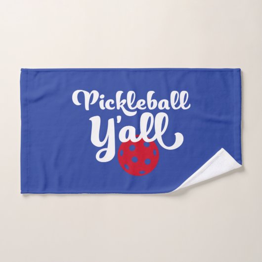 Pickleball Y'all Grappig rood wit blauw Handdoek (Handdoek)