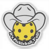 Pickleball Y'all Sticker (Voorkant)