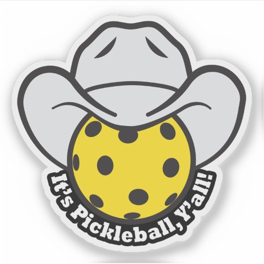 Pickleball Y'all Sticker (Voorkant)
