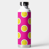 Pickleball Yellow Pickleballs Polka Dots Hot Pink Waterfles (Links)