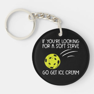 Pickleball Zachte Serve Krijg Ijs Pickle Bal Me Sleutelhanger