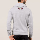 Pickleball Zip Front Heather Grey Hoodie (Achterkant)