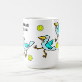 Pickleball - zo blij als een vogel met een frietje koffiemok (Center)