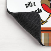 Pickleball - zo blij als een vogel met een frietje muismat (Hoek)