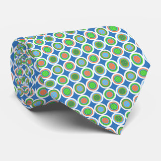 Pickleball Zomer Stippen Oranje Groen Blauw Bal Stropdas