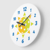 Pickleball zon icoon klok (Hoek)