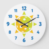 Pickleball zon icoon klok (Voorkant)