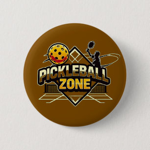 Pickleball Zone - Perfect voor gepassioneerde spel Ronde Button 5,7 Cm