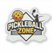 Pickleball Zone - Perfect voor gepassioneerde spel Sticker (Voorkant)