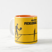Pickleball Zone Tweekleurige Koffiemok (Voorkant links)