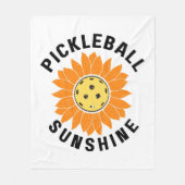 Pickleball zonneschijn fleece deken (Voorkant)