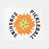 Pickleball zonneschijn fleece deken (Voorkant (Horizontaal))