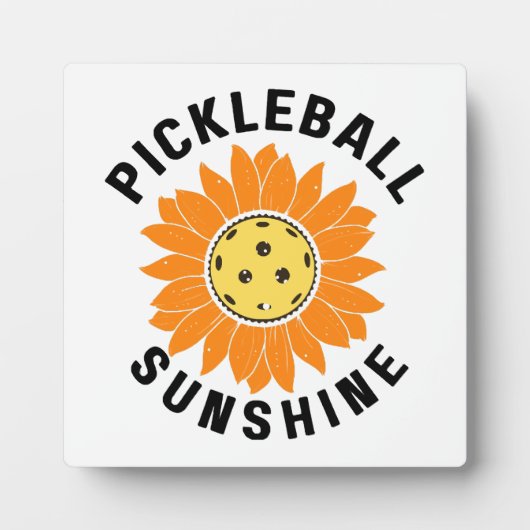 Pickleball zonneschijn fotoplaat (Voorkant)