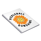 Pickleball zonneschijn notitieboek (Rechterzijde)