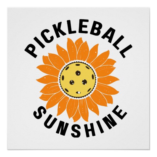 Pickleball zonneschijn perfect poster (Voorkant)