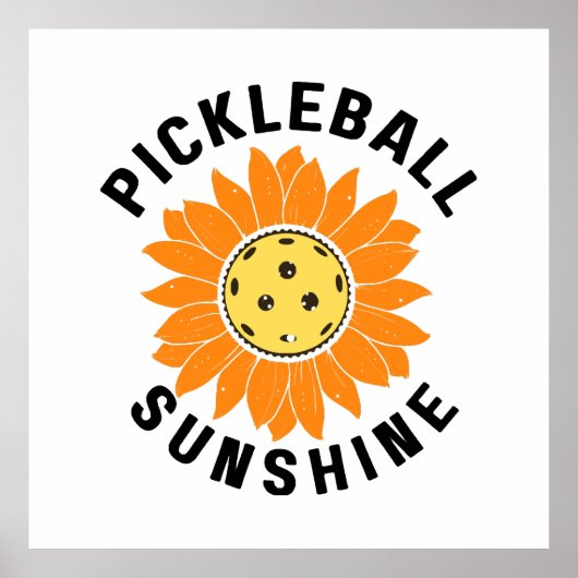 Pickleball zonneschijn poster (Voorkant)