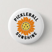 Pickleball zonneschijn ronde button 5,7 cm (Voorkant)