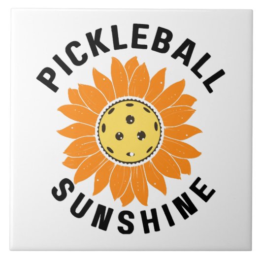 Pickleball zonneschijn tegeltje (Voorkant)