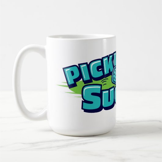 Pickleball zuigt koffiemok (Links)