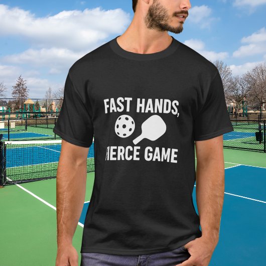 Pickleball zwart wit quote t-shirt