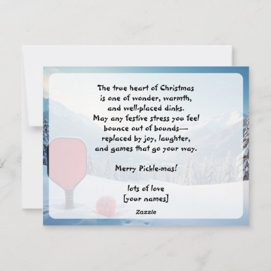 Pickleball🎅Creative Chaos & Holiday Comebacks Feestdagenkaart (Achterkant)