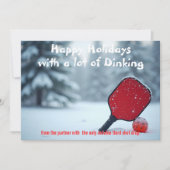 Pickleball🎅Derde Shot Drop & Kerst Pop Feestdagenkaart (Voorkant)